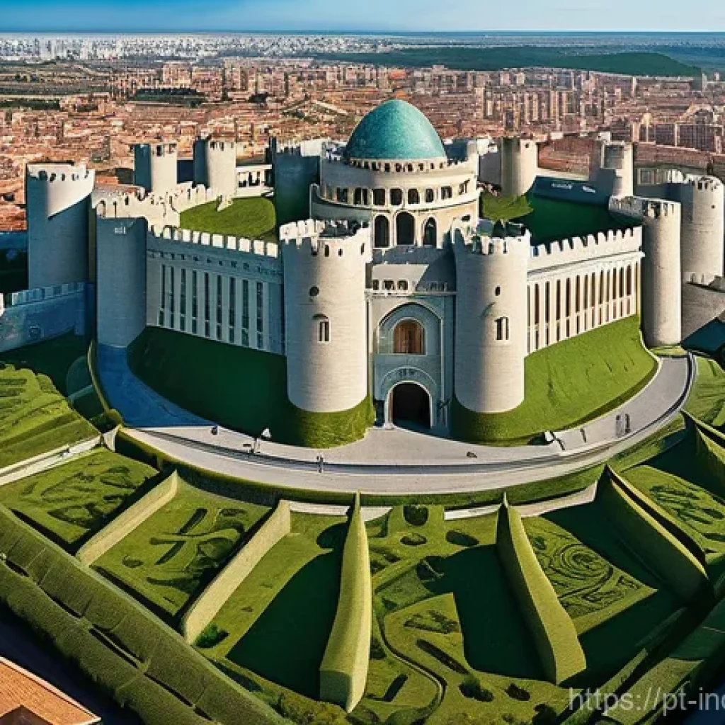 인덱스 투자자의 성공 전략 - **Prompt 1: The Diversified Financial Fortress**
    A wide shot of a majestic, sturdy financial for...