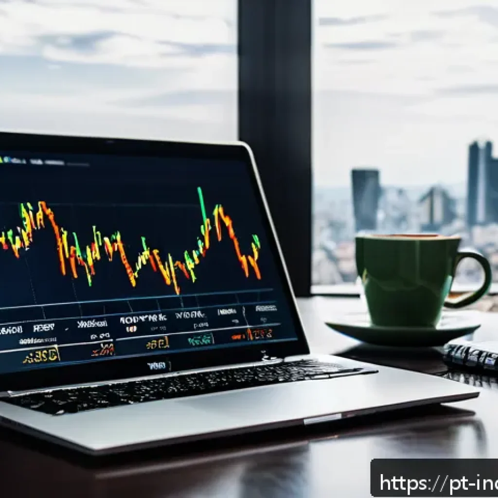 대표적인 인덱스 펀드 비교 분석 - A modern Brazilian investor’s workspace featuring a sleek laptop displaying colorful graphs and char...