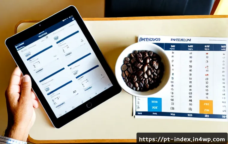 Home 17 인덱스 펀드의 배당 수익률 분석 - Photorealistic overhead view of a Brazilian investor’s tidy home office, hands comparing two simple ...